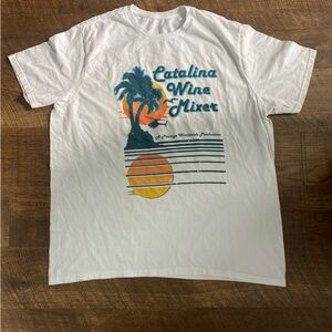 Catalina‎ Wine Mixer Unisex T-Shirt White Size XXL 100% Cotton Step Brothers